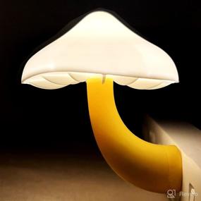 img 4 attached to 🍄 Mushroom Night Light: iBetterLife Sensor LED Plug-in Wall Dream Bed Room Lamp for Cozy Cottagecore Decor in Bedroom, Bathroom, Stairs, Hallway Corridor - Warm White Glow