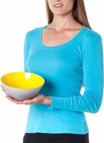 img 2 attached to Medium Bowl Set Of 1: Guzzini My Fusion Grey And Yellow 1.2 Quart Bowl For Improved SEO