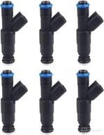 🔥 jdmon fuel injectors compatible with jeep cherokee grand cherokee wrangler & dodge ram 1500 2500 3500 - high quality replacement 0280155784 4 holes - set of 6 injectors logo