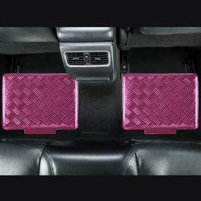 img 1 attached to 🚗 Universal Fit Car Floor Mats - August Auto All Weather Aluminum Mats for Sedan, SUVs, Truck, and Vans - Set of 4 (Pink)