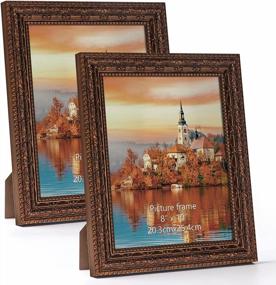 img 4 attached to Vintage Bronze EdenseeLake Set Of 2 Antique Ornate 8X10 Picture Frames For Wall Or Tabletop Display
