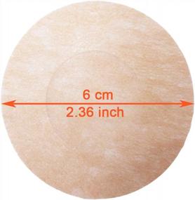 img 1 attached to Round Shape Disposable Nipple Covers Non Woven Adhesive No Show Breast Petal Pasties 10 Pairs DoHope