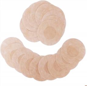 img 4 attached to Round Shape Disposable Nipple Covers Non Woven Adhesive No Show Breast Petal Pasties 10 Pairs DoHope