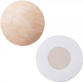 img 2 attached to Round Shape Disposable Nipple Covers Non Woven Adhesive No Show Breast Petal Pasties 10 Pairs DoHope