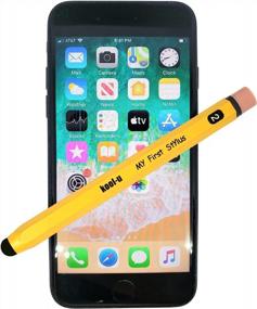 img 3 attached to Шестигранная стилус-ручка KOOL-U для детей - настоящая форма карандаша, совместима с Apple iPad, iPhone, Samsung Galaxy Tab, Amazon Fire - 2 штуки, работает с любыми устройствами с сенсорным экраном.