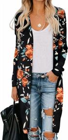 img 3 attached to Women'S Fashion 2022 Cozy Knit Cardigan Sweater - Long Sleeve Open Front