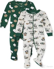 img 4 attached to 🍼 The Children's Place Baby and Toddler Milk & Cookies Snug Fit Cotton Pajamas 2-Pack