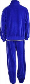 img 3 attached to Men'S Velour Tracksuit - Look Stylish In A Sweatsedo!