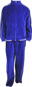 img 4 attached to Men'S Velour Tracksuit - Look Stylish In A Sweatsedo!