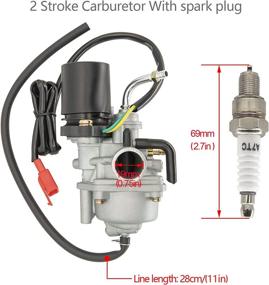 img 2 attached to 🔧 High-performance 2 Stroke Carburetor Carb with 38mm Air Filter - Compatible with Dinli 50cc 70cc 90cc 100cc 110cc ATV Quad Carb, Dino Jp Beast Helix DL603