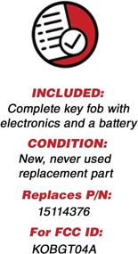 img 2 attached to Improved KeylessOption 15114376 Replacement Car Key Fob Remote Control for Enhanced Security