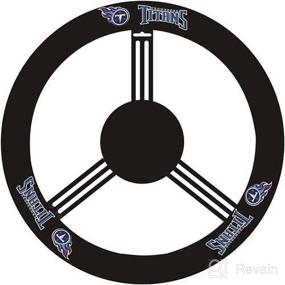 img 1 attached to 🏈 Protect and Style Your Steering Wheel with the NFL Leather Steering Wheel Cover