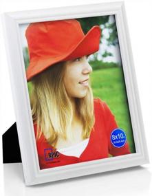 img 4 attached to RPJC 8X10" White Picture Frame - Solid Wood, High Definition Glass, Table Top/Wall Mount Display