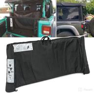 🔒 soft top window storage bag for 2018-2021 jeep wrangler jl jlu sports sahara freedom rubicon unlimited 2 door & 4 door - oem 68358392ac replacement логотип