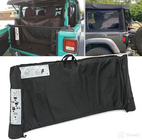 img 4 attached to 🔒 Soft Top Window Storage Bag for 2018-2021 Jeep Wrangler JL JLU Sports Sahara Freedom Rubicon Unlimited 2 Door & 4 Door - OEM 68358392AC Replacement