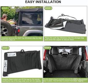 img 1 attached to 🔒 Soft Top Window Storage Bag for 2018-2021 Jeep Wrangler JL JLU Sports Sahara Freedom Rubicon Unlimited 2 Door & 4 Door - OEM 68358392AC Replacement