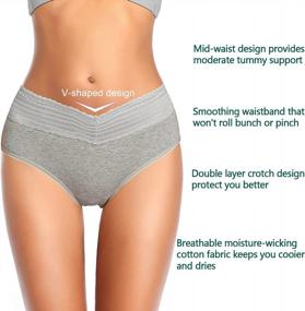 img 2 attached to Annenmy Lace Waistband Cotton Briefs For Women - Full Coverage, No Show Lines, No Muffin Top