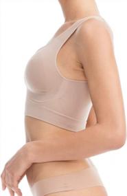 img 1 attached to Italian-Made Farmacell Bodyshaper 618 Push-Up Bra: Wide Shoulder Top Band & Breast Support Effect