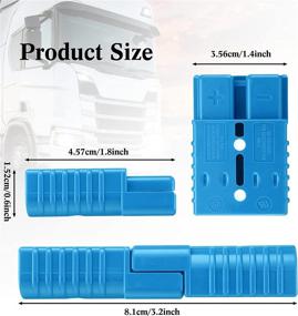 img 3 attached to 🔌 Frienda 6-Piece Battery Quick Connector Kit for Motor Winch Trailer - 12-36V Battery Quick Disconnect Wire Harness Plug Set, 2-4 Gauge, 175A (Blue)