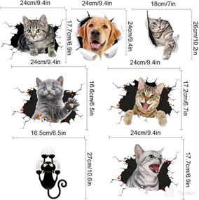 img 2 attached to 🚗 3D Waterproof PVC Car Sticker - Funny Simulation Animal Cat Dog Decal for Motorcycle Decoration, Auto Decals, Car Styling Accessories (Size: D)