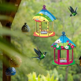 img 3 attached to STEM Painting And Crafts Kits For Kids - 2-Pack Upgraded Bird Feeders For Outdoor Creativity And Fun, Ideal Gifts And Toys For Boys And Girls Ages 3-12