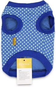 img 1 attached to 🐱 MeowWow Cotton Cat Clothing 2-Pack - Dog Shirts, Puppy Vests - Polka Dot Clothes for Small Dogs