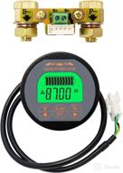 🔋 qwork battery monitor voltmeter ammeter: accurate voltage & current range 8v-80v, 0-100a meter for auto car motor boat caravan rv logo