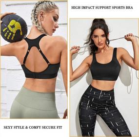 img 1 attached to CYDREAM Women High Impact Sports Bra Racerback Running Bras Wireless Adjustable Straps Hook Quick Dry Max Support