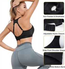 img 2 attached to CYDREAM Women High Impact Sports Bra Racerback Running Bras Wireless Adjustable Straps Hook Quick Dry Max Support