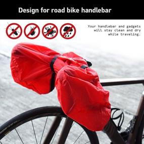 img 1 attached to Vincita Water-Resistant Durable Handlebar Rain Cover Bike Cover For Road Bicycles, Bikepacking Accessories