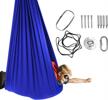 sensory swing for kids indoor - grassman therapy swing for autism, adhd, aspergers or spd, relaxing and healing cuddle swing great for sensory integration, includes hardware logo