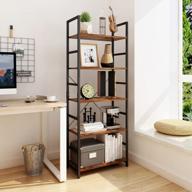 organize in style with benoss 5-tier vintage bookshelf: perfect industrial storage for home office and living rooms logo