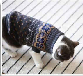 img 3 attached to Cozy Winter Knit Sweater For Cats And Small Dogs - Soft, High-Stretch Pet Clothes By Evursua