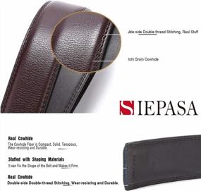 img 2 attached to Men'S Genuine Leather Dress Belt With Automatic Buckle, Presented In An Elegant Gift Box By Siepasa