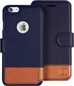 img 4 attached to 📱 LUPA iPhone 6S Wallet Case: Durable and Slim Faux Leather Case with Ultra-Strong Magnetic Closure in Desert Sky - Compatible with Apple iPhone 6s/6