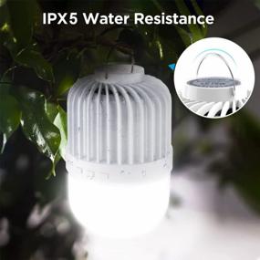 img 3 attached to Светодиодный фонарь для кемпинга Garberiel с Bluetooth-динамиком: перезаряжаемый, водонепроницаемый и высококачественный звук для приключений на природе