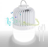 светодиодный фонарь для кемпинга garberiel с bluetooth-динамиком: перезаряжаемый, водонепроницаемый и высококачественный звук для приключений на природе логотип