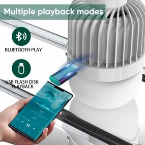 img 2 attached to Светодиодный фонарь для кемпинга Garberiel с Bluetooth-динамиком: перезаряжаемый, водонепроницаемый и высококачественный звук для приключений на природе