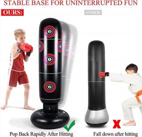 img 1 attached to 🥊 Ultimate Fun and Fitness with 63-Inch Inflatable Punching Bag for Kids and Gloves: Freestanding Bounce Back Boxing Bag Perfect for Karate, Taekwondo, and Kickboxing