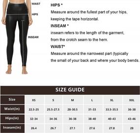 img 2 attached to Women'S Faux Leather Leggings Stretch High Waist Workout Tights Coated Pleather Yoga Pants