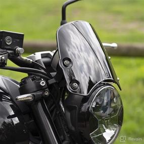 img 1 attached to 🏍️ Dart Piranha Flyscreen: The Ultimate Black Windshield for Triumph Trident 660 Motorcycles