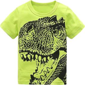 img 4 attached to Dinosaur Shirts for Boys - 🦖 HowJoJo Cotton Graphic Clothing, Tops, Tees & Shirts