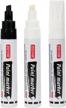 zeyar paint markers, jumbo size, chisel point, premium waterproof & smear proof ink, aluminum barrel, great on plastic, wood, rock, metal and glass for permanent marking (1 black & 2 white) logo
