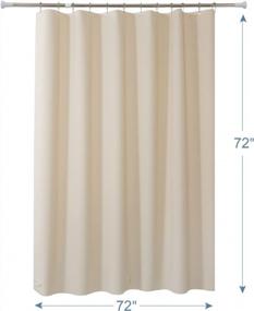 img 3 attached to Waterproof And Heavy-Duty Khaki Shower Curtain Liner With Rustproof Grommet Holes - AmazerBath'S 72 X 72 Inches EVA Liner With 3 Weights