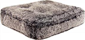 img 2 attached to Extra Plush Faux Fur Dog Bean Bag Bed - Bessie And Barnie Rectangle Dog Bed For Large Dogs With Waterproof Lining & Washable Cover