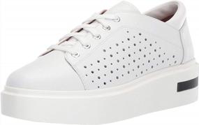 img 1 attached to Step Up Your Style With Linea Paolo'S Kendra Perforated Leather Platform Sneakers