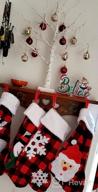 img 1 attached to Set Of 4 Buffalo Plaid Christmas Stockings For Festive Xmas Décor By Shareconn review by Carlos Henley