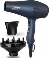 experience salon-quality hair with jinri's ionic sterilization blow dryer - lightweight, low noise, with concentrator & diffuser - in black! логотип
