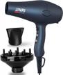 experience salon-quality hair with jinri's ionic sterilization blow dryer - lightweight, low noise, with concentrator & diffuser - in black! logo