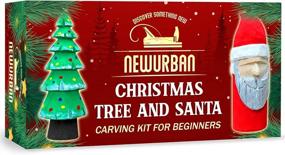 img 4 attached to Wood Carving Kit For Beginners - Whittling DIY Set With Wood Blocks, Knives & New Year Tree Santa Christmas Ornaments Decoration Gift For Kids Adults
